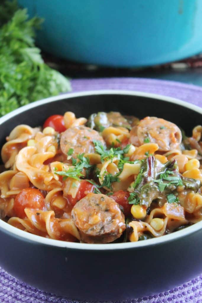 One-Pot Sausage & Swiss Chard Pasta 3