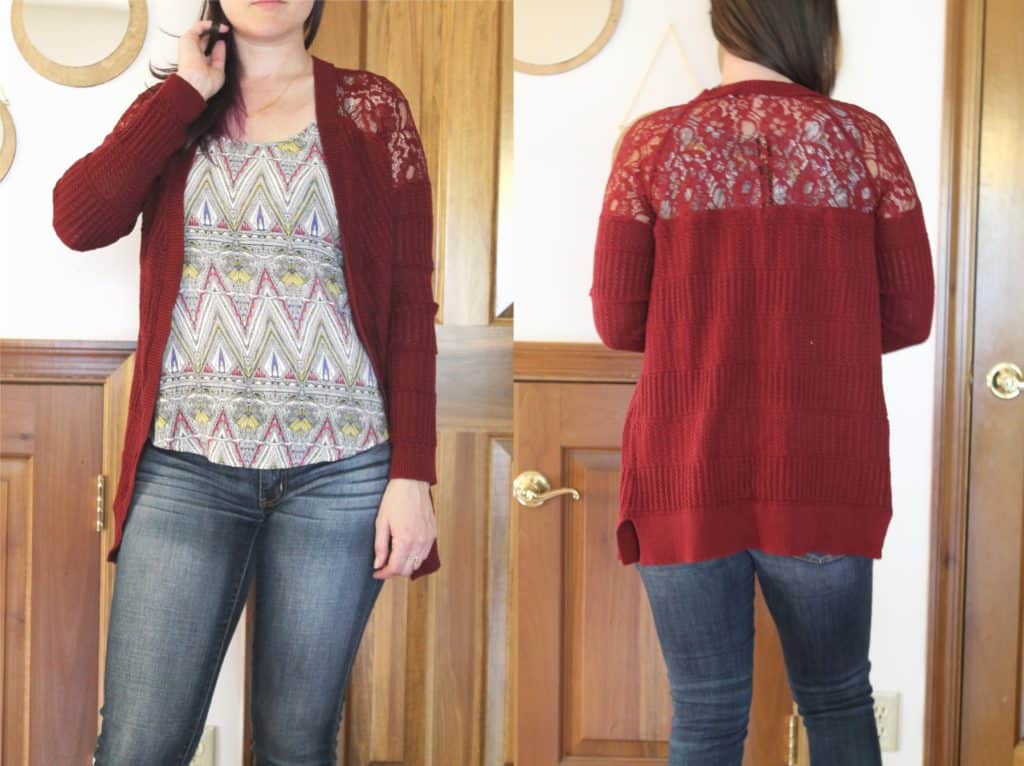 41Hawthorn Maxwell lace detail cardigan