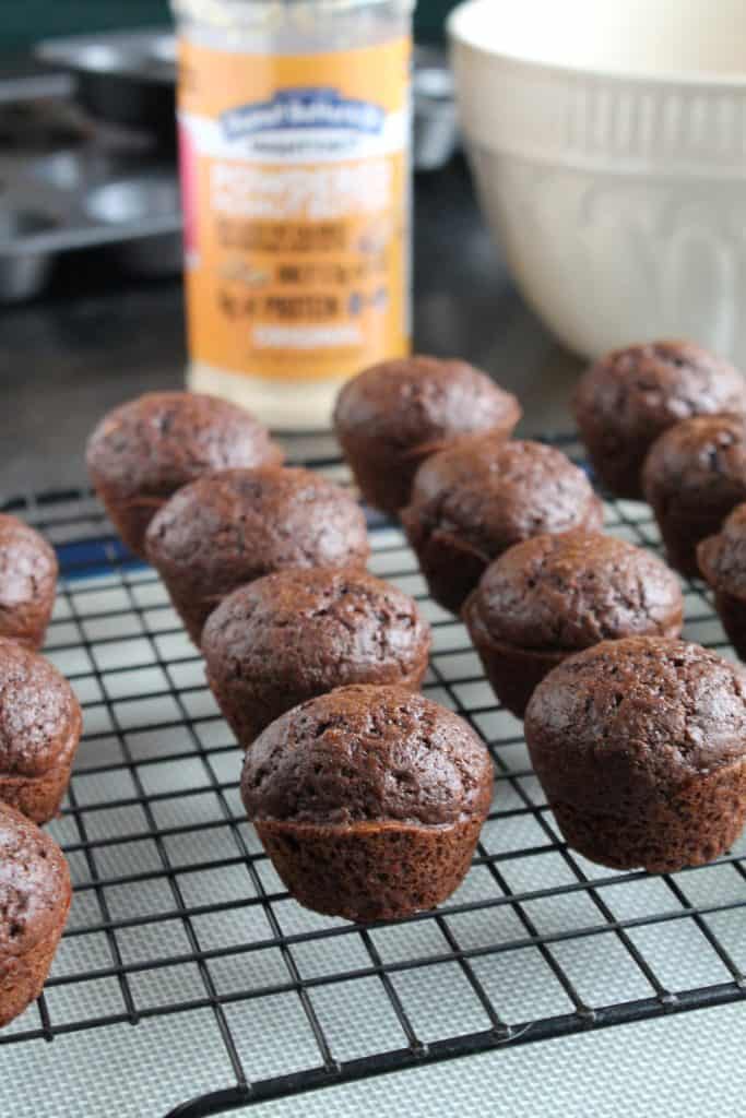 Baked Chocolate Doughnut Holes with Peanut Butter Glaze 2