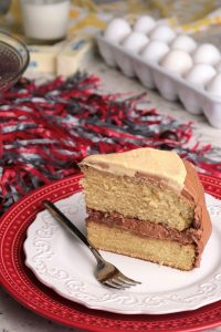 Slice of Buckeye Layer Cake.