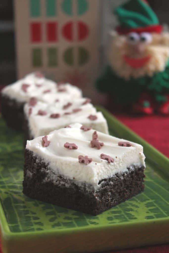 Gingerbread Brownies with Eggnog Frosting 4