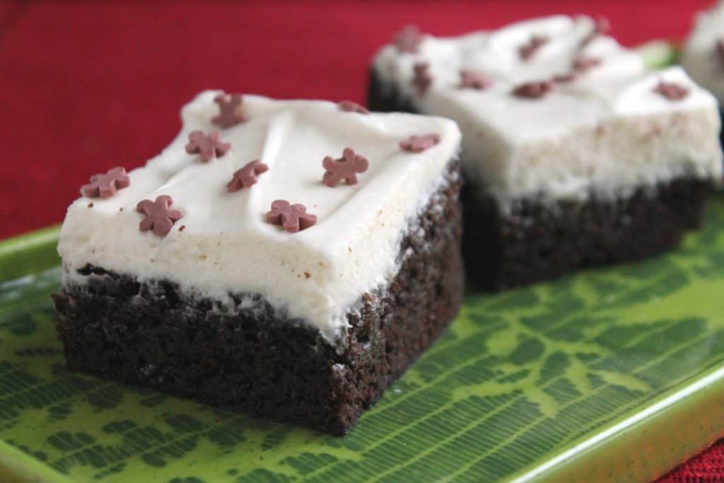 Gingerbread Brownies with Eggnog Frosting 5