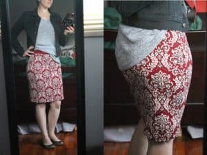 Gilli Jasmine Printed Pencil Skirt