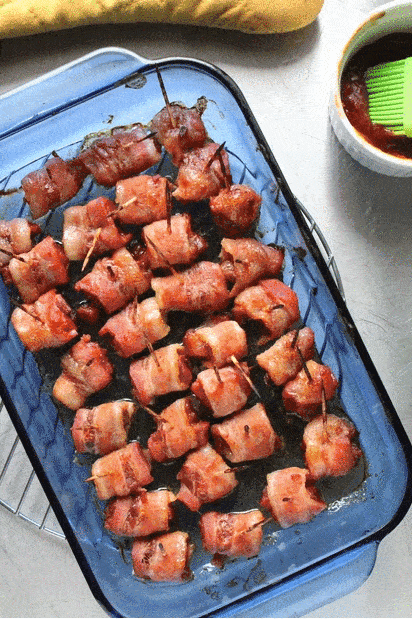 Bacon Wrapped Burnt Ends GIF