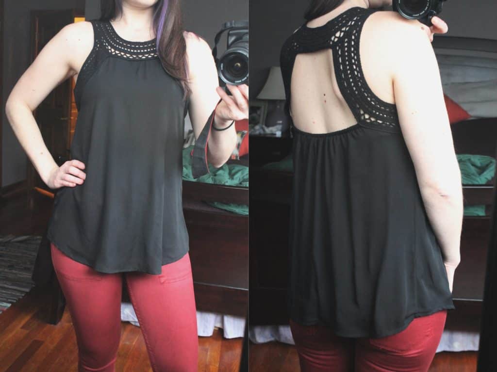 JELLA C Hemant Crochet Detail Top