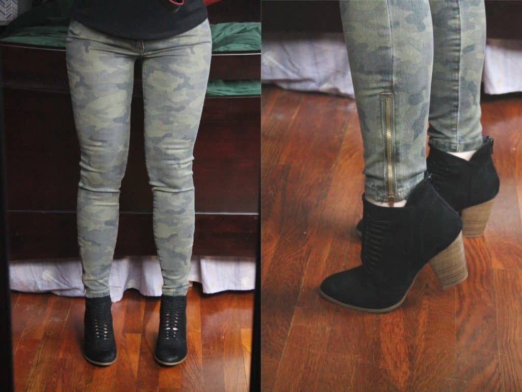 SP Black Kelli Army Printed Skinny Jean