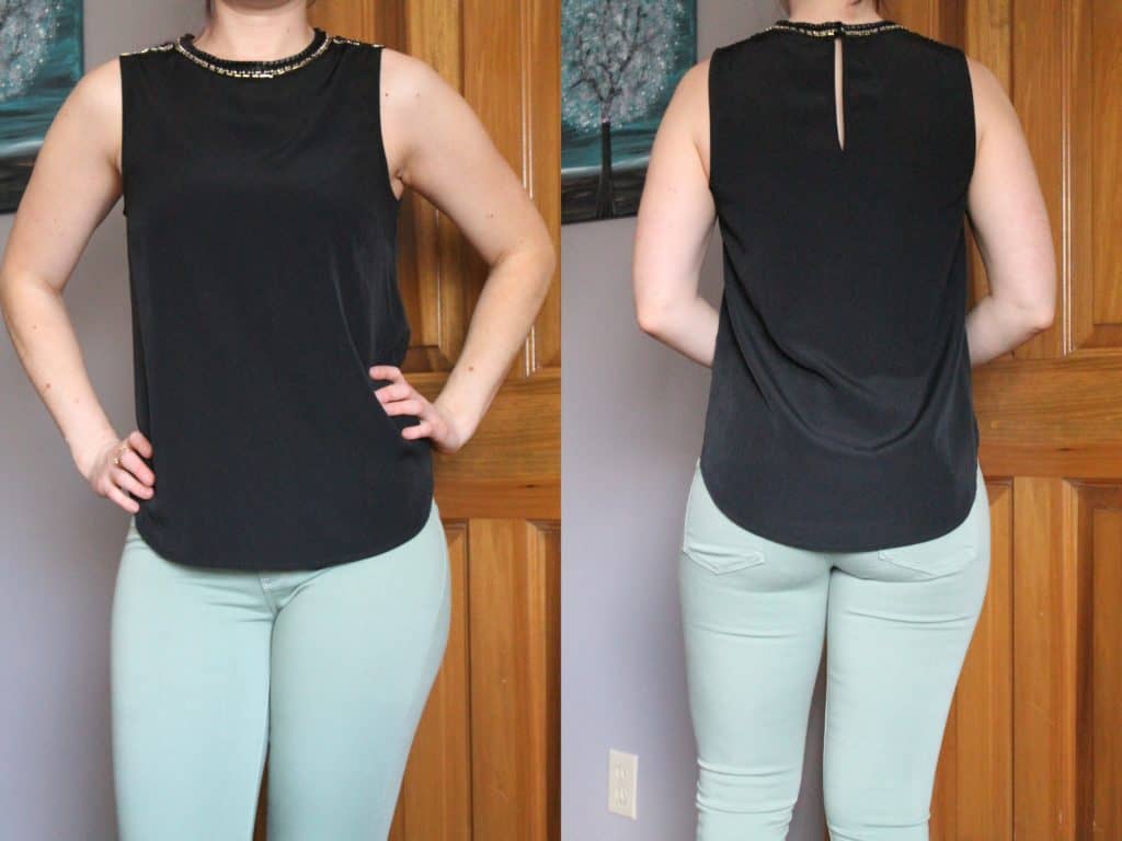 41Hawthorn Affeldt Embellished Neckline Blouse