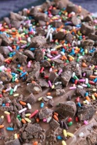 Chocolate Hazelnut & Pretzel Brownie Bricks 4