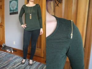Papermoon Wigan Shoulder Zip Knit Top