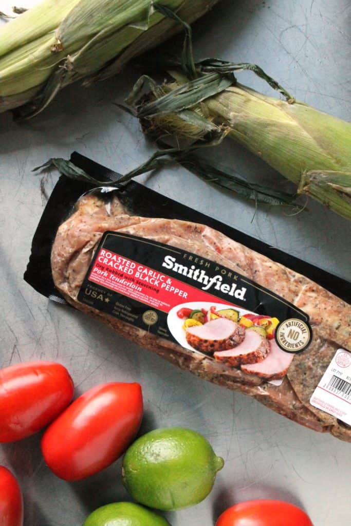 Grilled Garlic & Peppercorn Pork Tenderloin with Corn Salsa 1