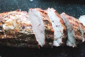 Grilled Garlic & Peppercorn Pork Tenderloin with Corn Salsa 6
