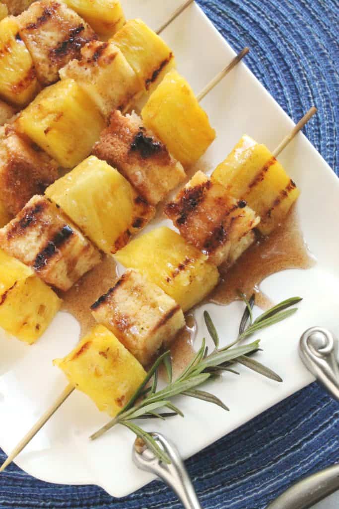 Grilled Pineapple Poundcake Kabobs 1