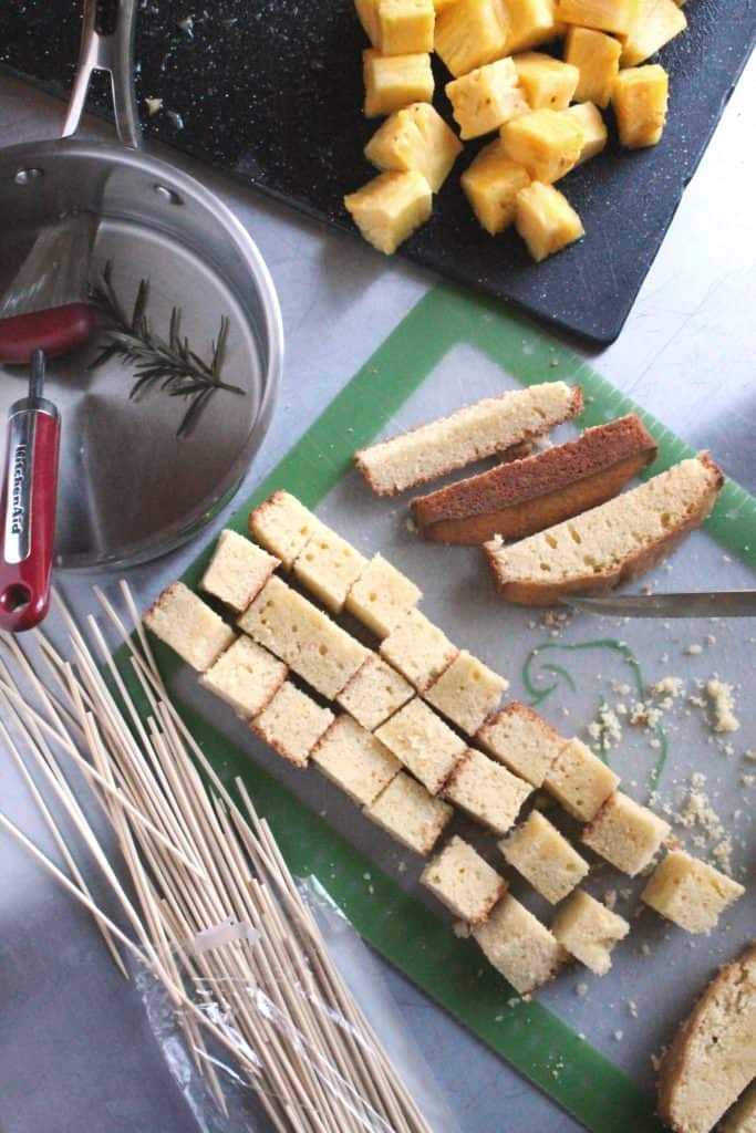 Grilled Pineapple Poundcake Kabobs 2