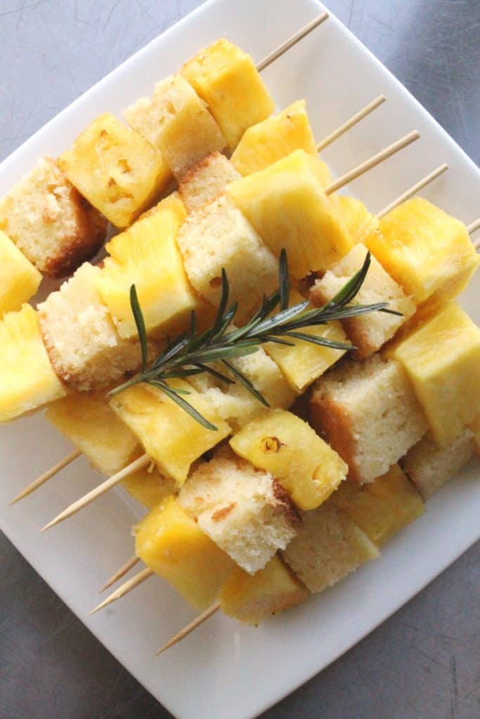 Grilled Pineapple Poundcake Kabobs 3