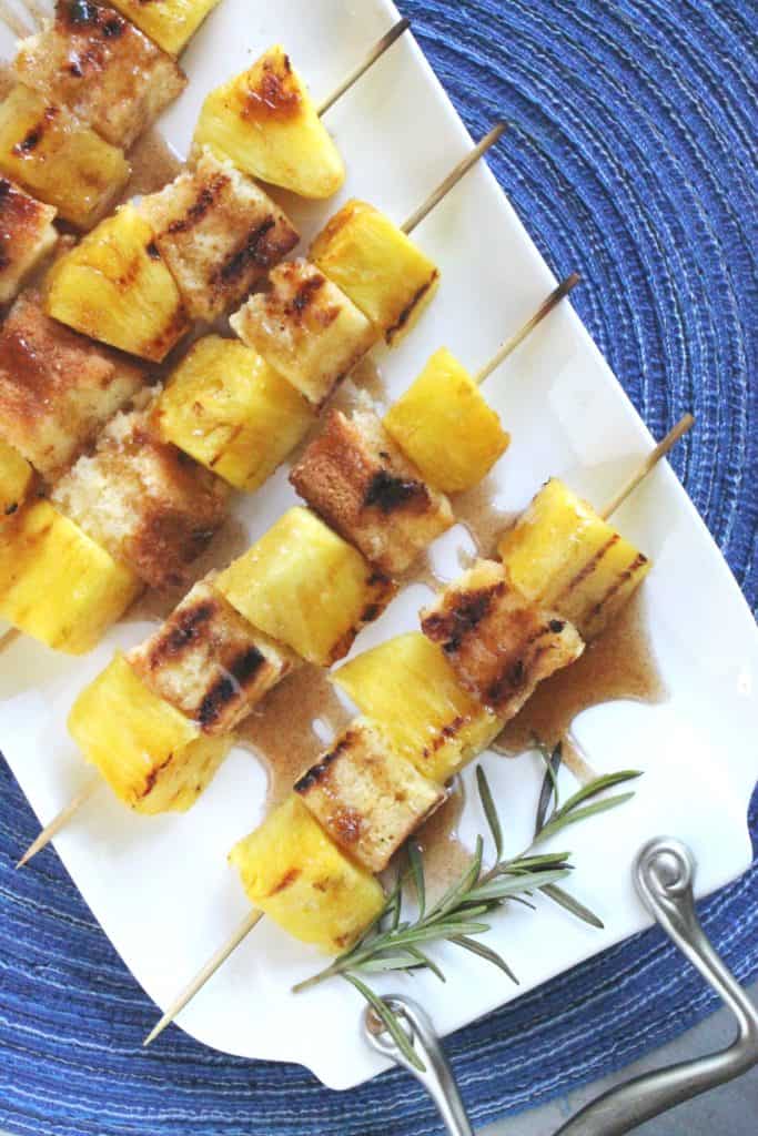 Grilled Pineapple Poundcake Kabobs 4