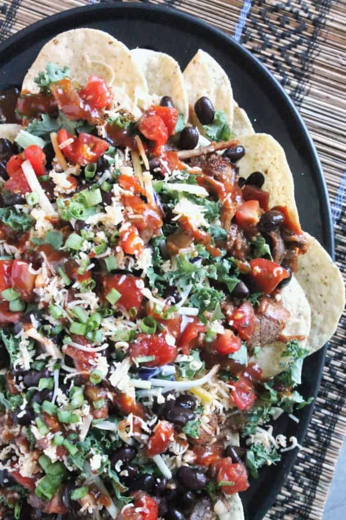 Slow Cooker Loaded BBQ Pulled Pork Nachos 9