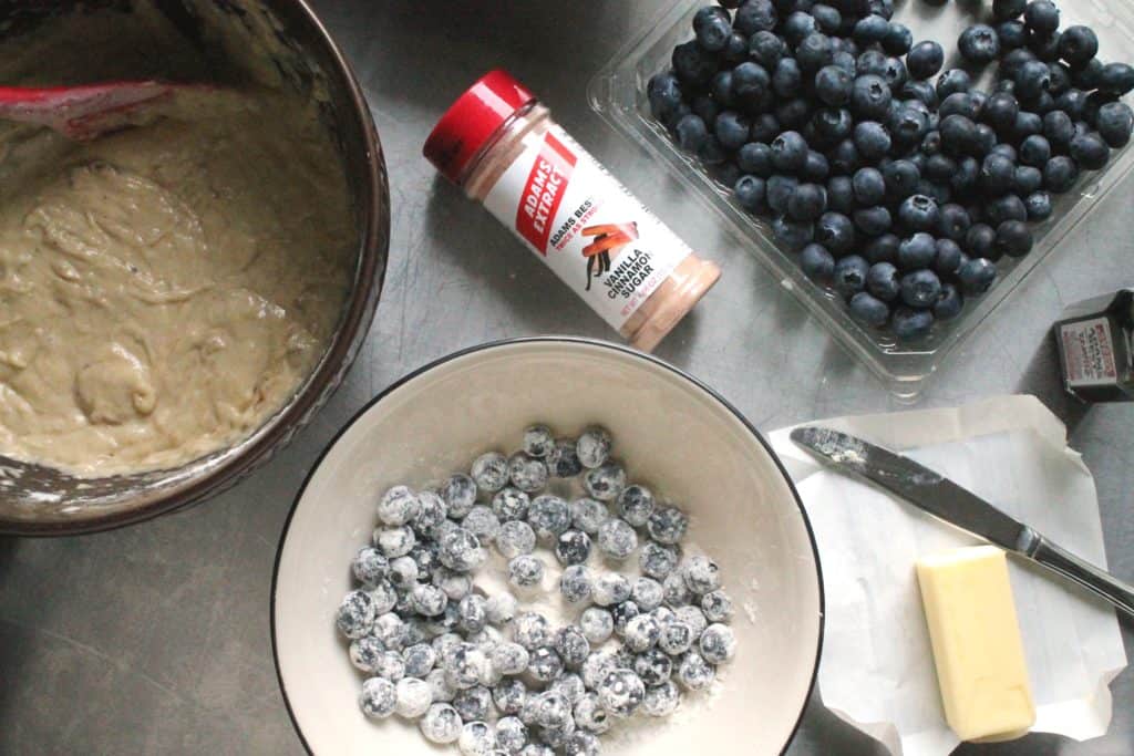 Cinnamon-Sugar Blueberry Banana Bread 1