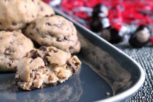 Buckeye Stuffed Peanut Butter Chocolate Chip Cookies 1