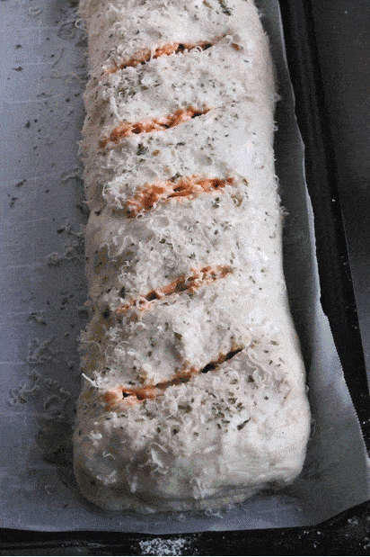 Buffalo Chicken Stromboli GIF