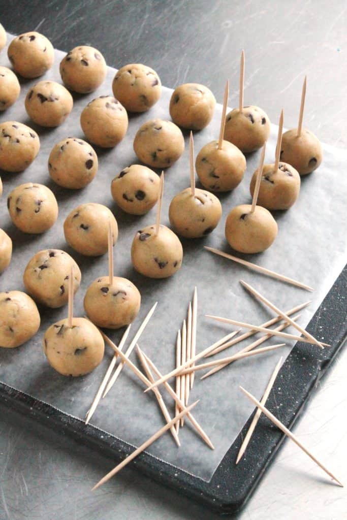 Peanut Butter Chocolate Chip Cookie Dough Buckeyes 1