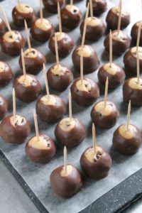 Peanut Butter Chocolate Chip Cookie Dough Buckeyes 2