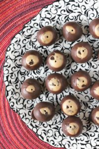 Peanut Butter Chocolate Chip Cookie Dough Buckeyes 3