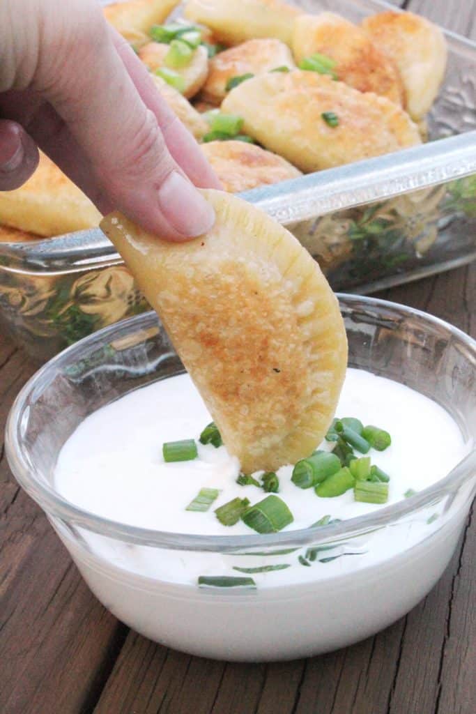 Bacon, Cheddar, Caramelized Onion, and Potato Pierogi 4