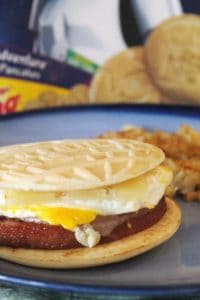 Ham, Egg & Cheese Pancake Sandwiches 2