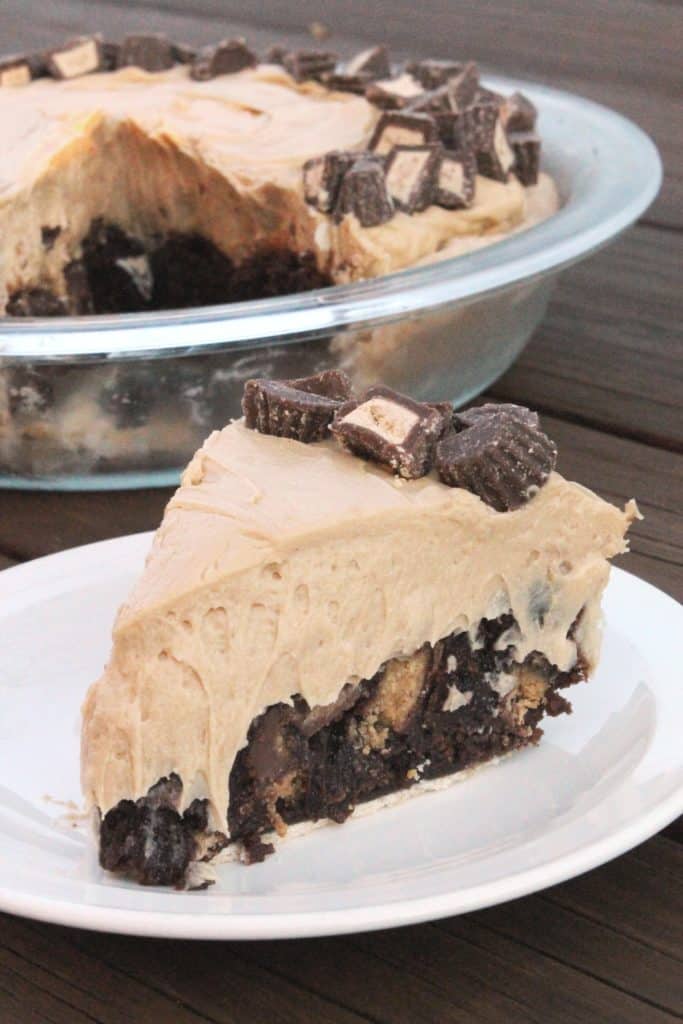 Mile High Peanut Butter Brownie Mousse Pie 2