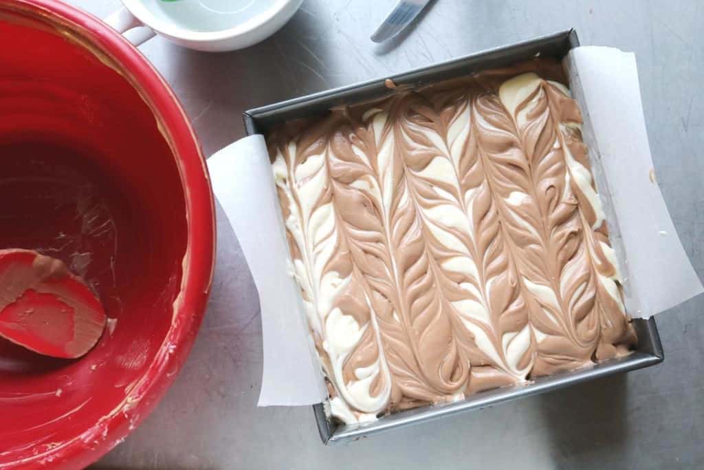 Nutella Swirl Cheesecake Bars 1C