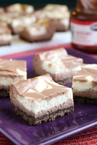 Nutella Swirl Cheesecake Bars 2C