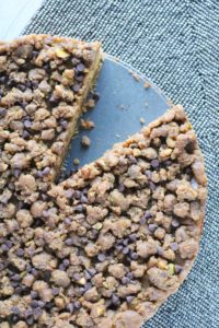 Pistachio Butter Cookie Dough Cookie Cake 7x
