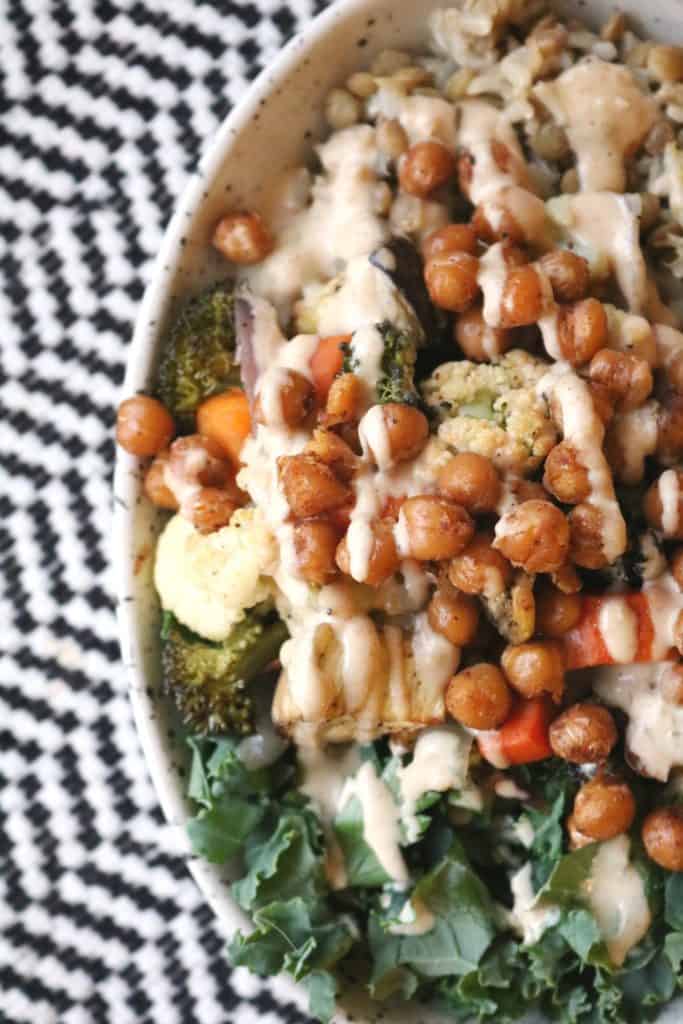 Roasted Veggie Bowl with Lemon Tahini Dressing 5