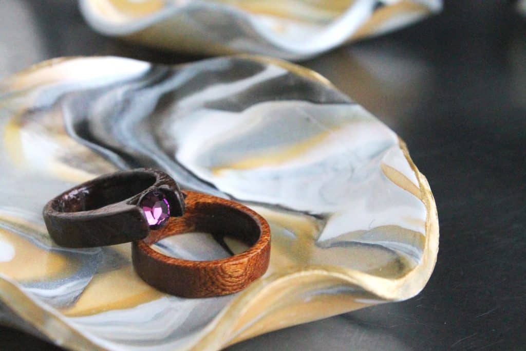 DIY Marbled Clay Ring Dish 8
