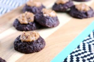 German Chocolate Thumbprint Cookies 2