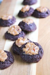German Chocolate Thumbprint Cookies 4