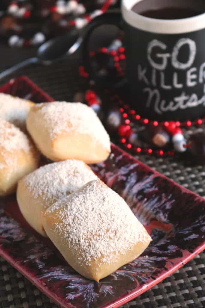 Baked Peanut Butter Beignets with Chocolate-Coffee Sauce 3