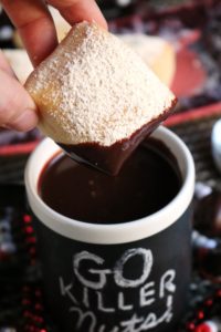 Baked Peanut Butter Beignets with Chocolate-Coffee Sauce 4