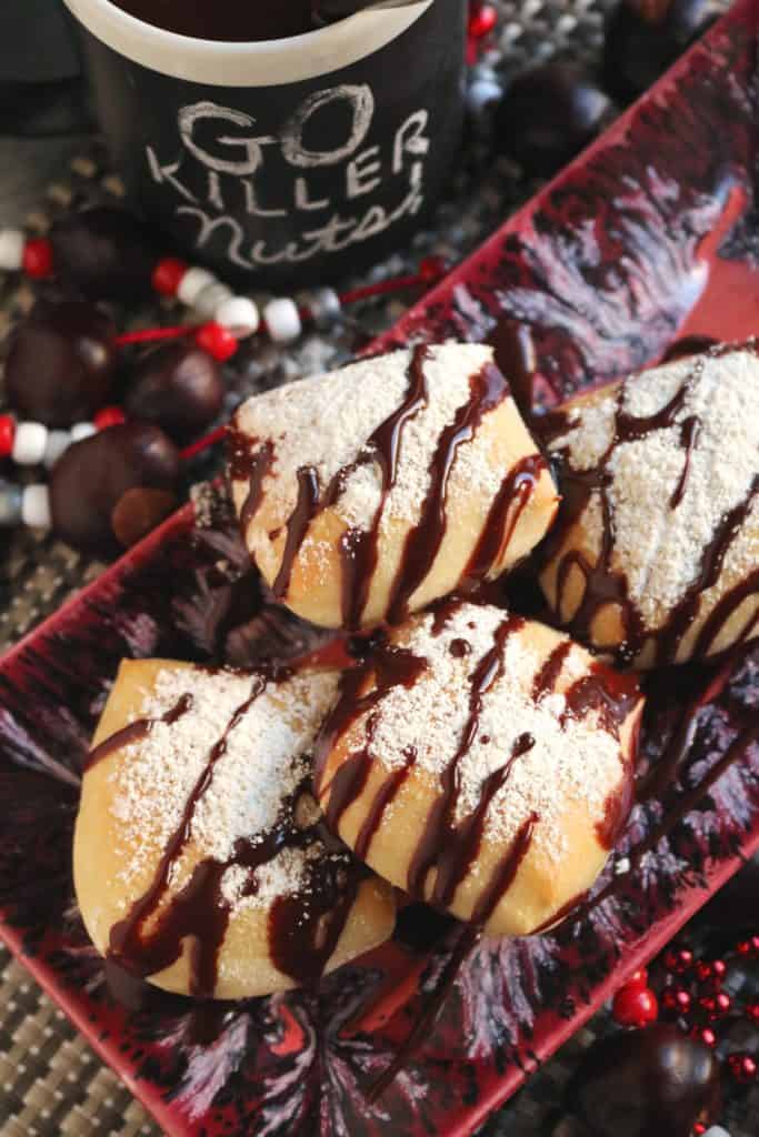 Baked Peanut Butter Beignets with Chocolate-Coffee Sauce 5