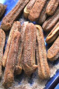 Baked Peanut Butter Churros with Chocolate Caramel Sauce 3