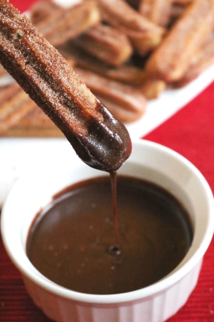 Baked Peanut Butter Churros with Chocolate Caramel Sauce 5