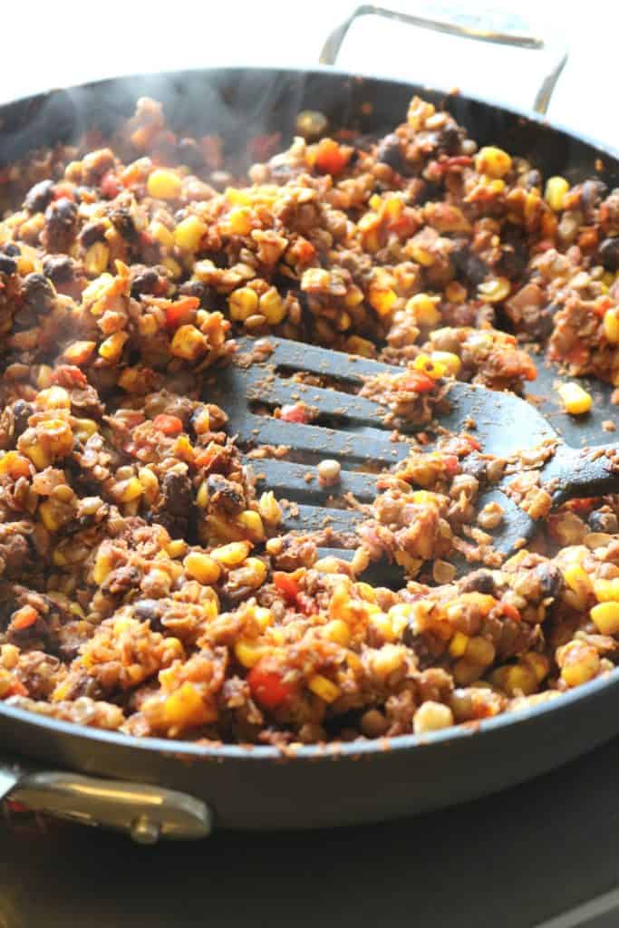 Lentil Taco Skillet