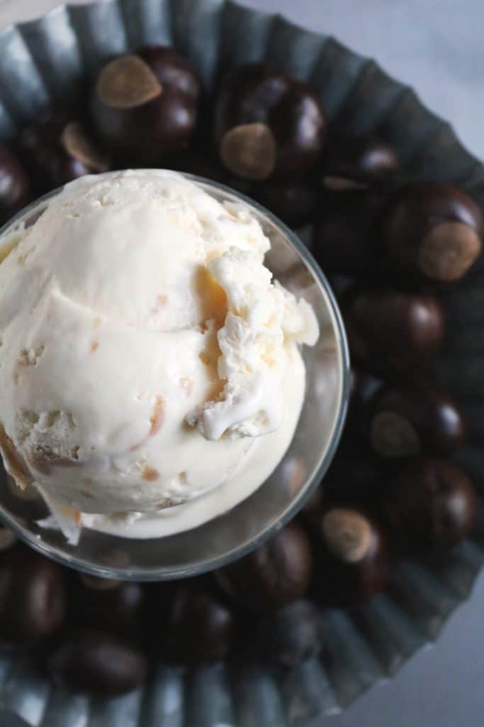  No-Churn White Chocolate Peanut Butter Swirl Ice Cream 3