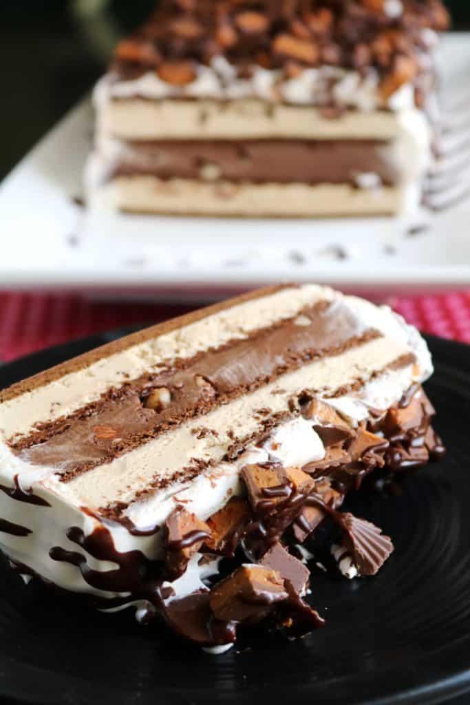 Peanut Butter & Chocolate Ice Cream Sandwich Cake 2