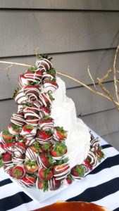 White Chocolate Covered Strawberry Vanilla Cake 6