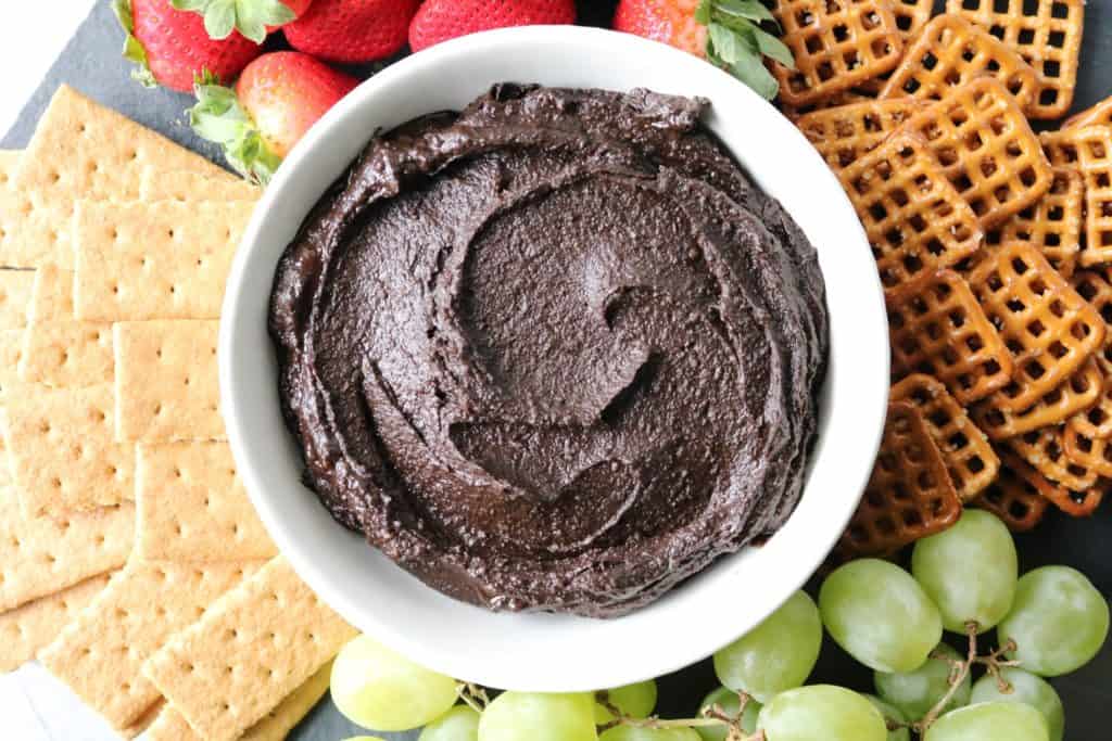Dark Chocolate Peanut Butter Dessert Hummus 1