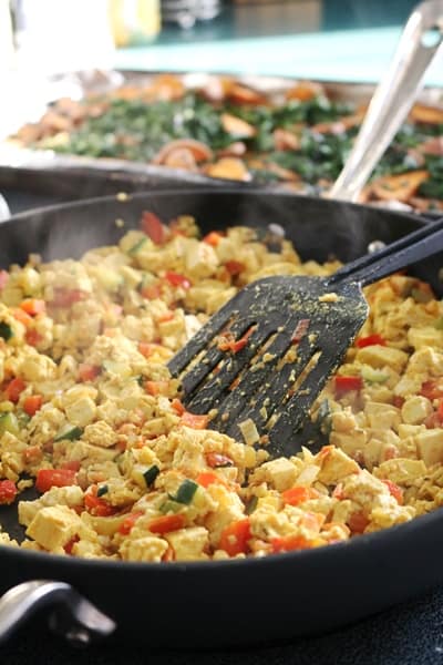 Vegan Scrambled Tofu with Sweet Potato & Kale Hash 2