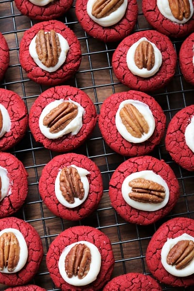 Red Velvet Thumbprint Cookies 2