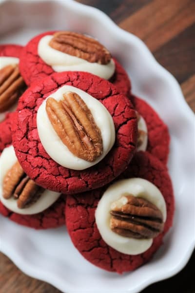 Red Velvet Thumbprint Cookies 5
