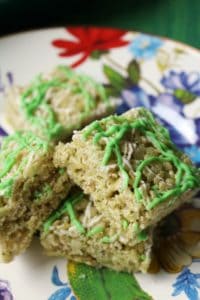 Matcha Rice Crispy Treats 1